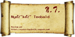 Nyókó Teobald névjegykártya
